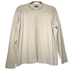 VTG Trend Fashions by Huntley of York Ivory Cardigan Sweater Womens M Knit Top